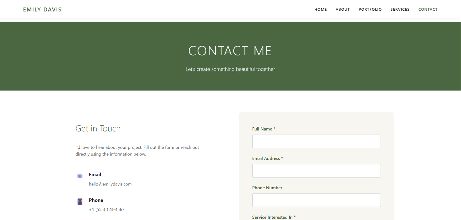 Formulario de contacto funcional
